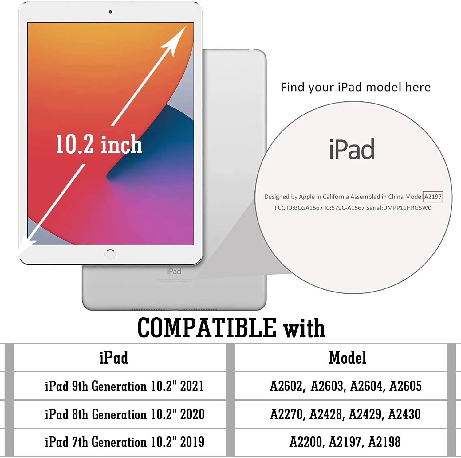 کیف چرمی آیپد 10.2 اینچی AIWOXING مدل 2020/2019 (نسل 8/7) با نگهدارنده قلم اپل، محافظ گوشه، قابلیت بیدار/خواب خودکار و روکش تاشو با زوایای دید چندگانه، رزگلد