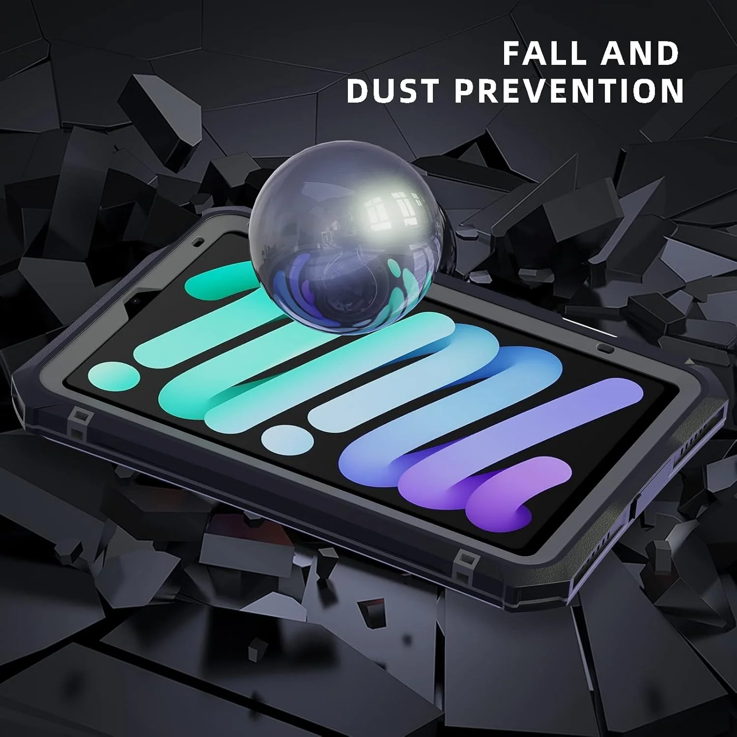 محافظ ضد آب MRUOZRUI برای آیپد مینی 6 2021، محافظت کامل بدنه با محافظ صفحه نمایش داخلی، نگهدارنده قلم، بند، محافظ تبلت ضد ضربه برای آیپد مینی 6 نسل ششم 8.3 اینچی