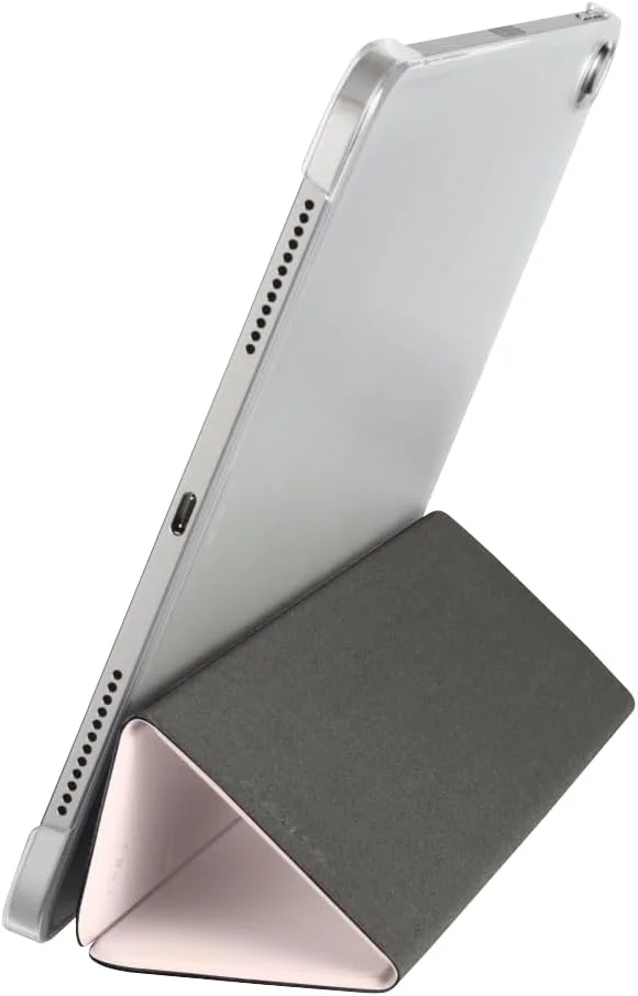 کیف محافظ تبلت Hama مناسب برای آیپد ایر 2022/2020 10.9 اینچ (کیف تاشو برای تبلت اپل، کاور محافظ با قابلیت استند، پشت شفاف، کاور مغناطیسی با عملکرد بیدار/خواب خودکار) صورتی