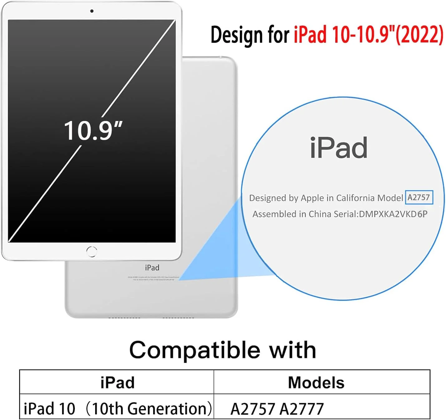 کاور شفاف و باریک سیلیکونی Aspack مدل TPU مناسب برای تبلت اپل آیپد 10 نسل دهم 10.9 اینچی 2022 مدل A2757 A2777 (شفاف)