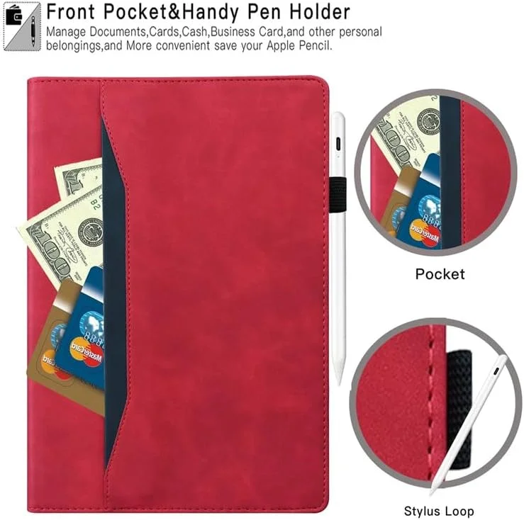 کیف Gruattreay سازگار با تبلت گلکسی تب S11 Ultra 14.6 اینچ 2025 (SM-X930/SM-X936B)، کیف پول تبلت، جلد کتاب استند باریک و هوشمند با نگهدارنده قلم (سبز)