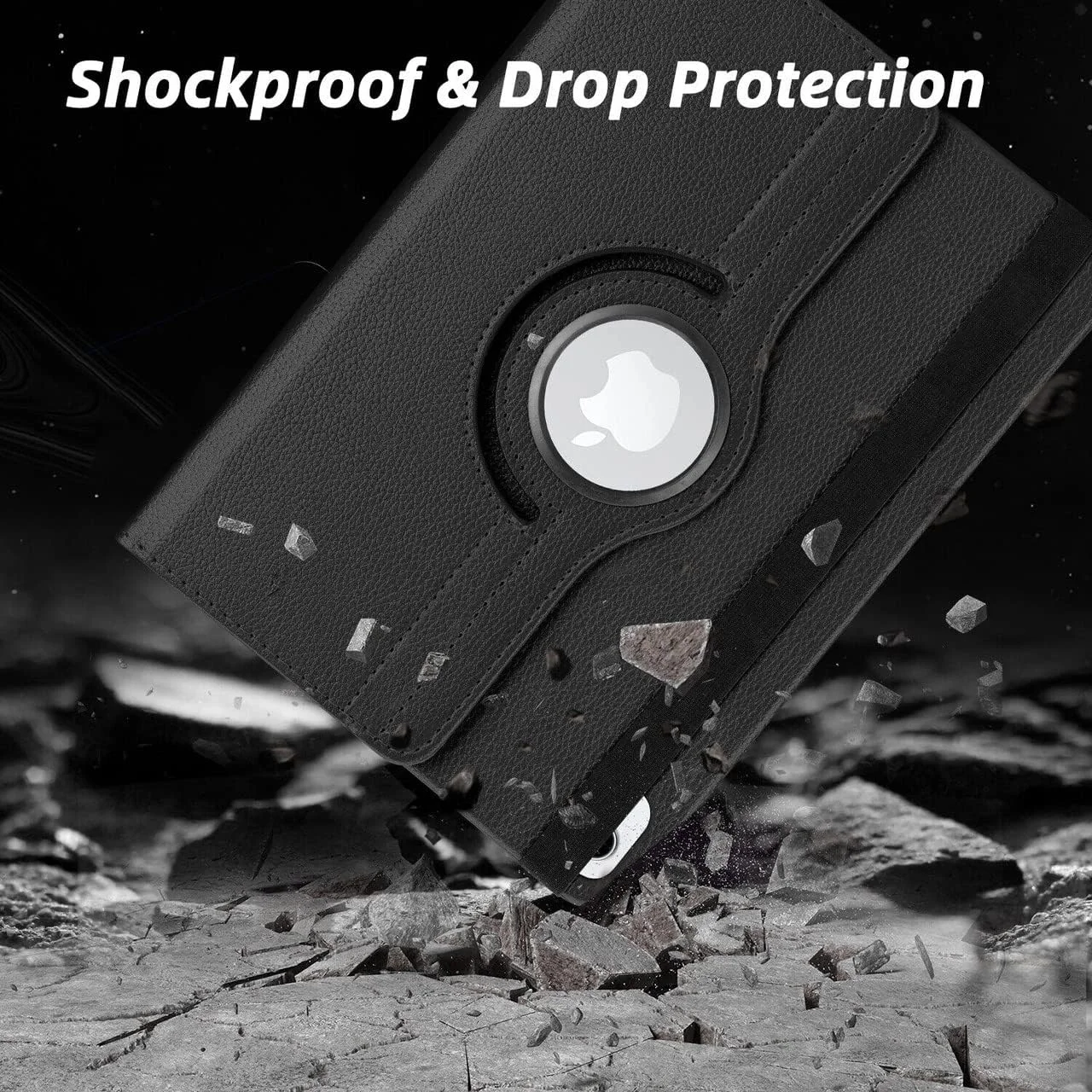 Case for iPad (A16) 11th/10th Generation (2025/2022), Leather Smart Tablet 360° Rotating Case For ipad 11th 2025 / IPad 10th Gen 2022 Release A2696 A2757 A2777 (Black)