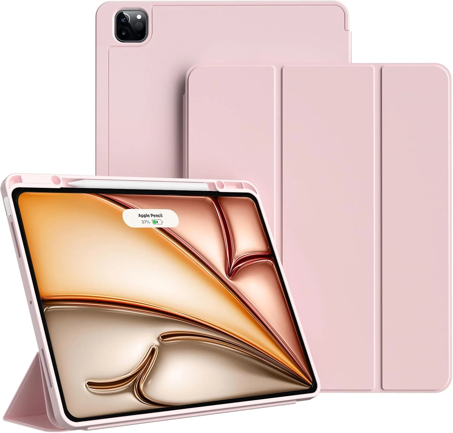 کیف تبلت کنکی آیپد ایر ۱۳ اینچ (M2) مدل ۲۰۲۴ با جای قلم (صورتی روشن)