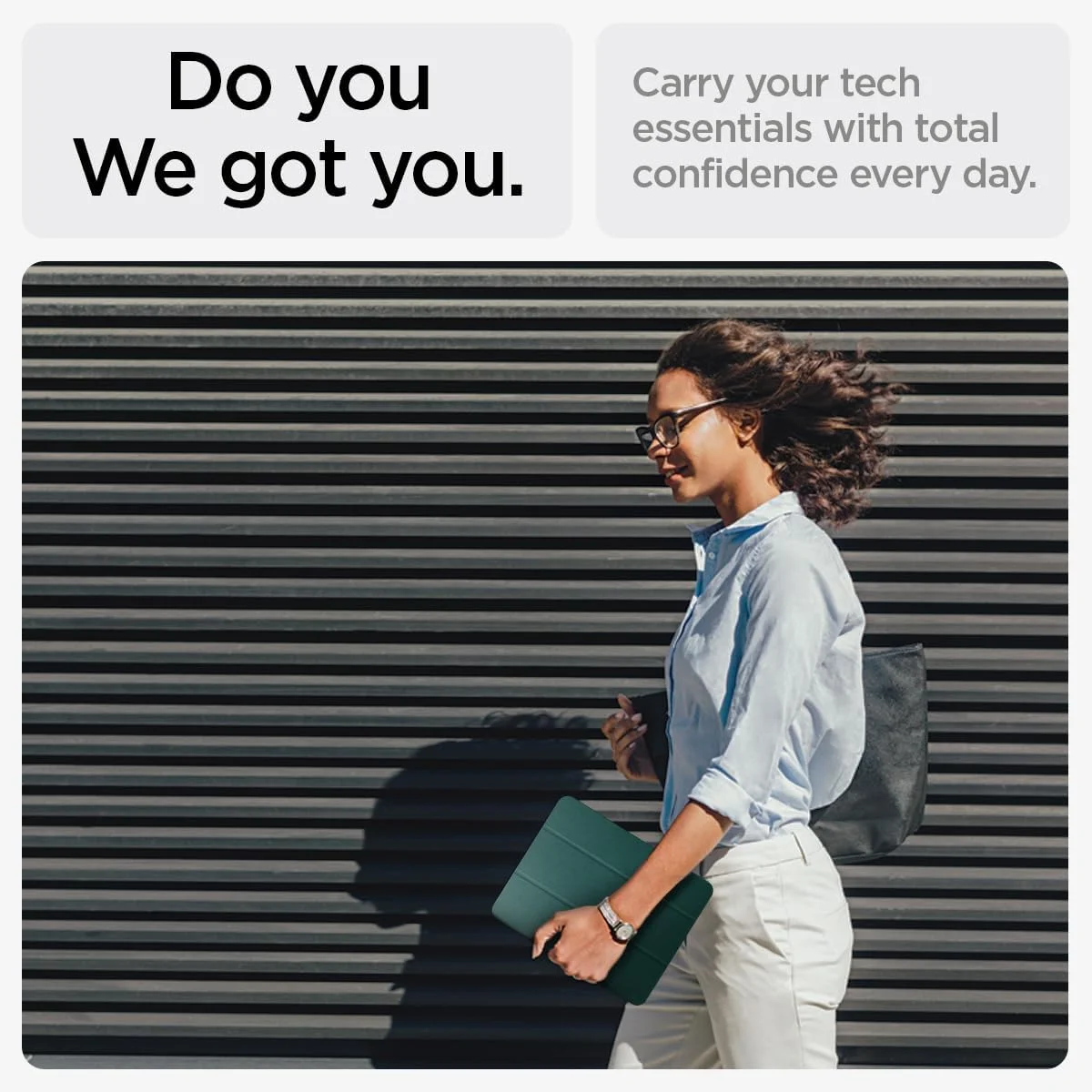 کاور محافظ آیپد ایر ۱۳ اینچی Spigen Urban Fit مناسب برای مدل M2 (۲۰۲۴) به همراه جای قلم - سبز نیمه شب