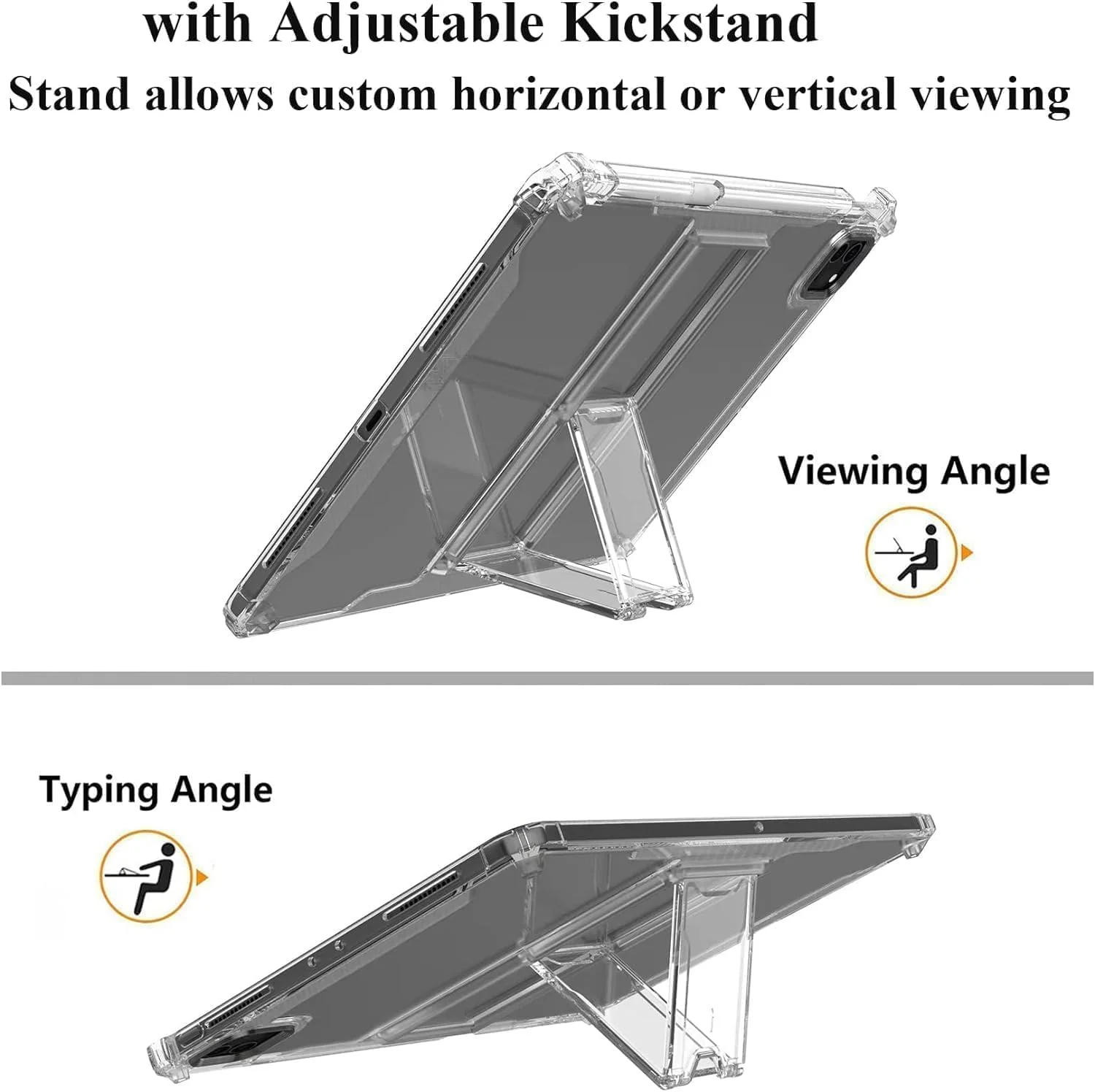 کیف تبلت Worldtronics برای آیپد پرو 11 اینچ (نسل 4/3/2، 2022/2021/2020) - کاور باریک محافظ فولیو با قابلیت خواب/بیدار شدن خودکار، کیف استند ضد ضربه، نگهدارنده قلم و طراحی سبک