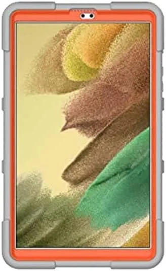کیف تبلت سامسونگ YEOU مدل Tab A7lite 8.7 T225/T220 (2021) با استند، مقاوم، ضد ضربه، سه لایه محافظ سخت، پوسته نرم، تبلت اپل، کیف سیلیکونی (خاکستری + نارنجی)