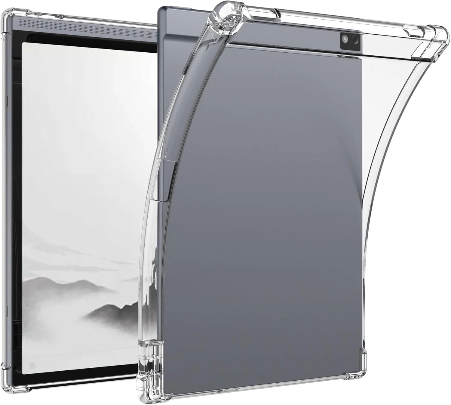 Zuooiec Clear Case for iFLYTEK AINOTE Air 2, 8.2" Paper Tablet (2025 Released) - Ultra-Thin Lightweight Transparent Silicone Flexible Soft Back Cover with Pen Holder