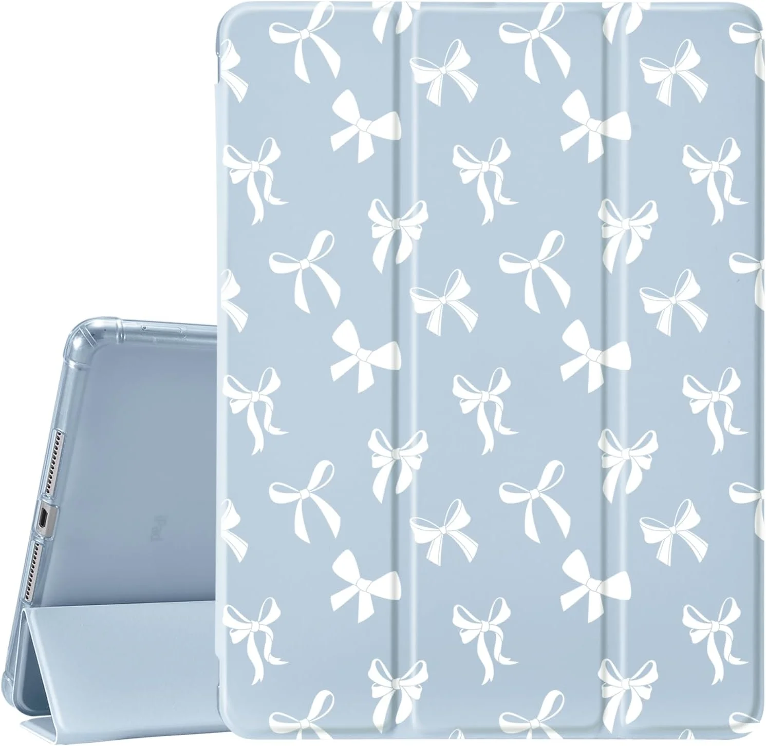 کاور پاپیونی دخترانه MAYCARICute مناسب آیپد 10.9 اینچی نسل 10، کاور پاپیونی دوست داشتنی و زیبای مناسب آیپد (2022)، کاور ضد ضربه با قابلیت خواب/بیدار شدن خودکار و جای قلم برای دختران و بانوان