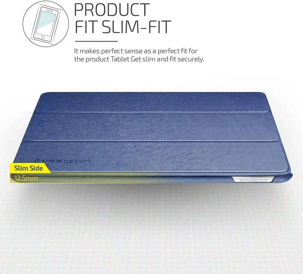 کاور چرمی VRS Design Saffiano K مناسب برای آیپد پرو 10.5 اینچ - آبی تیره