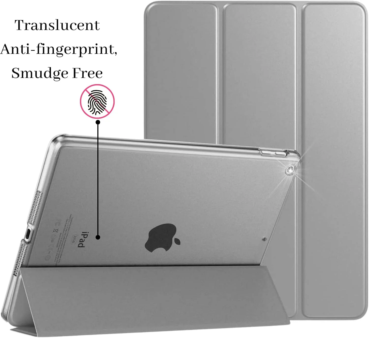 کاور چرمی هوشمند آهنربایی TwoStop مناسب برای آیپد مینی 4 / مینی 5 - سازگار با مدل های A1538 / A1550 / A2133 / A2124 / A2125 / A2126 (خاکستری)