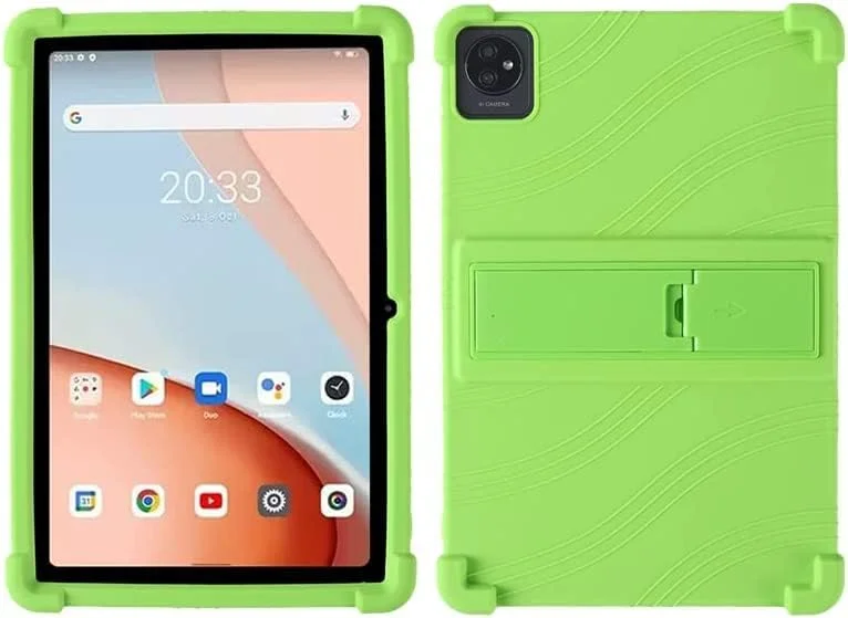 کاور تبلت Jarttarn سازگار با Blackview Tab 7 WiFi، کاور محافظ سیلیکونی نرم و قابل تنظیم مناسب کودکان برای تبلت Tab 7 WiFi 10 اینچی (سبز)