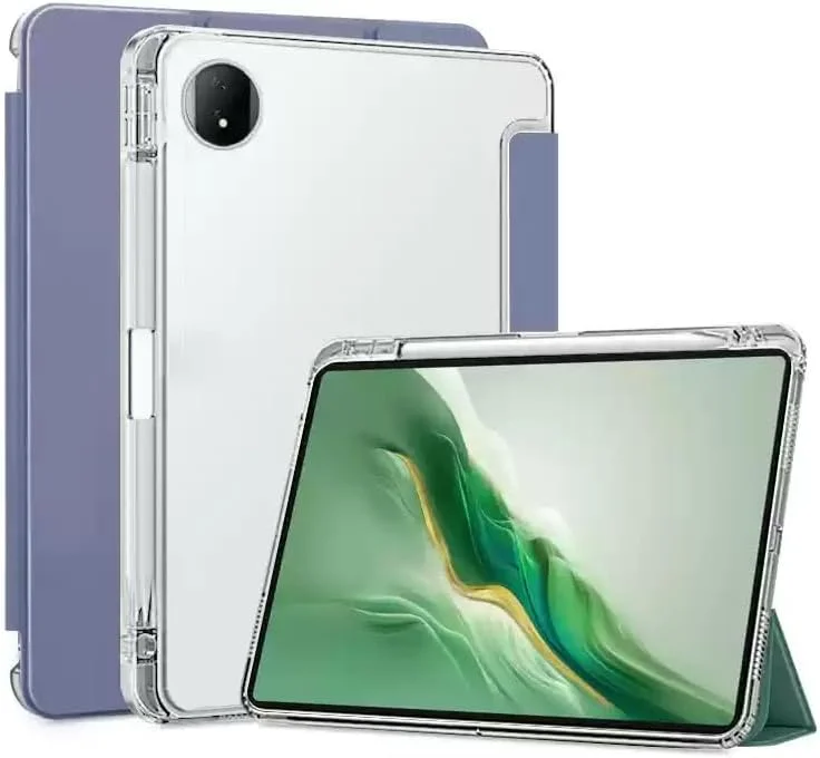 کاور سه لایه تاشو شفاف سری Unid تبلت آنر مجیک پد 2 (12.3 اینچ) 2024 به همراه جای قلم و قابلیت خواب و بیدار شدن خودکار (یاسی)