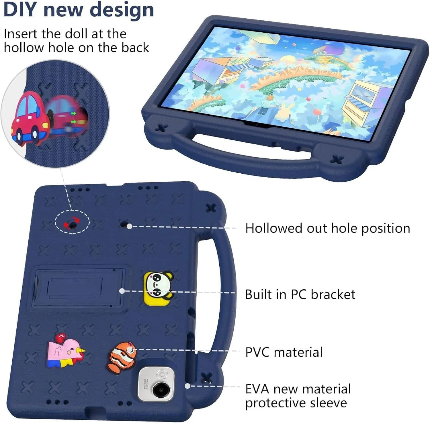 کیف تبلت کودکانه Lukione سازگار با Honor Pad X9A/Honor Pad X9 Pro (11.5 اینچ 2025)، روکش محافظ سبک و ضد ضربه با پایه دسته دار، طراحی زیبا و DIY، بند شانه ای و پایه دسته دار (صورتی) کیف تبلت کودکانه Lukione سازگار با Honor Pad X9A/Honor Pad X9 Pro (11.5 اینچ 2025)، روکش محافظ سبک و ضد ضربه با پایه دسته دار، طراحی زیبا و DIY، بند شانه ای و پایه دسته دار (صورتی)