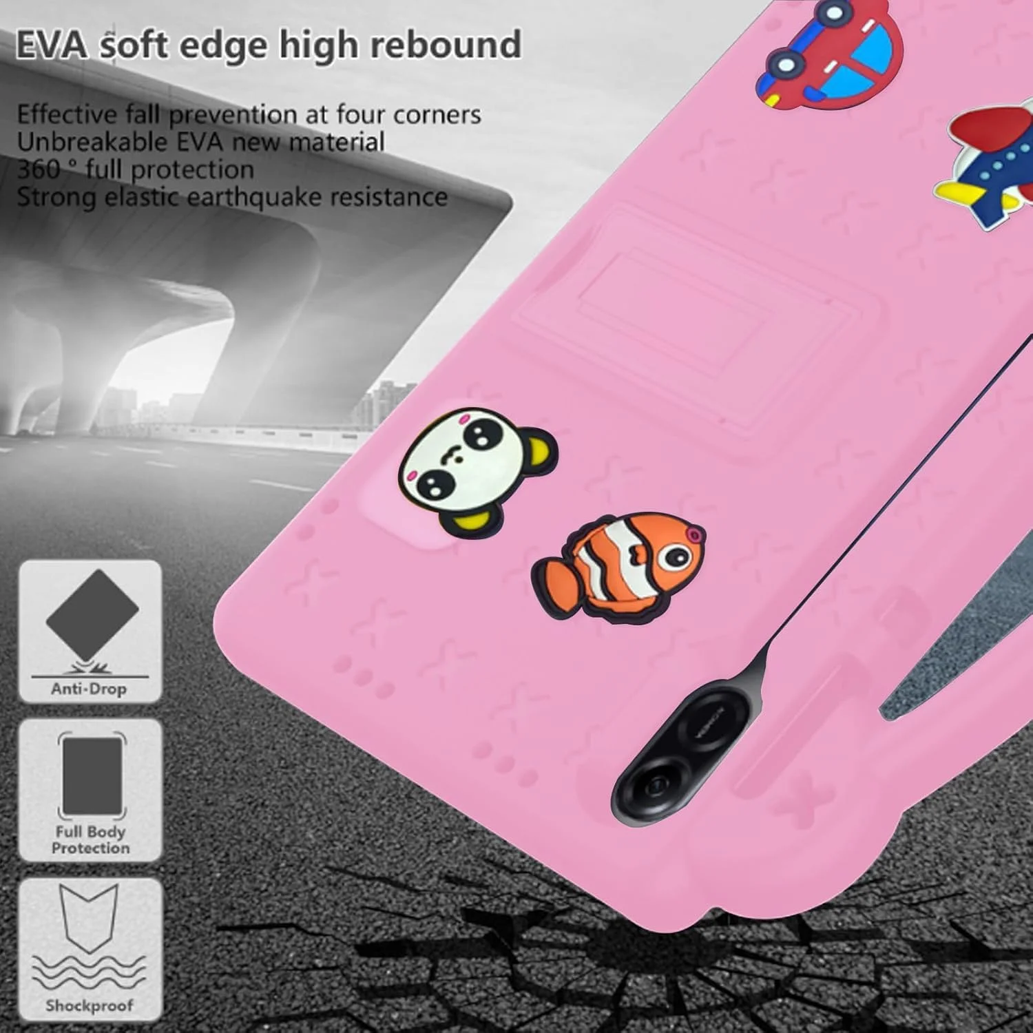 کیف تبلت کودکانه Lukione سازگار با Honor Pad X9A/Honor Pad X9 Pro (11.5 اینچ 2025)، روکش محافظ سبک و ضد ضربه با پایه دسته دار، طراحی زیبا و DIY، بند شانه ای و پایه دسته دار (صورتی) کیف تبلت کودکانه Lukione سازگار با Honor Pad X9A/Honor Pad X9 Pro (11.5 اینچ 2025)، روکش محافظ سبک و ضد ضربه با پایه دسته دار، طراحی زیبا و DIY، بند شانه ای و پایه دسته دار (صورتی)