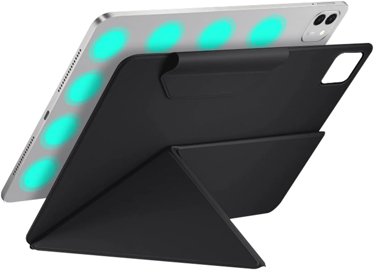 کیف تبلت Gruattreay سازگار با Honor MagicPad 3 13.3 اینچ (2025)، کیف چرمی فوق العاده نازک Y-Fold با اتصال مغناطیسی، روکش چند زاویه ای با قابلیت بیدار شدن/خواب خودکار (سفید)