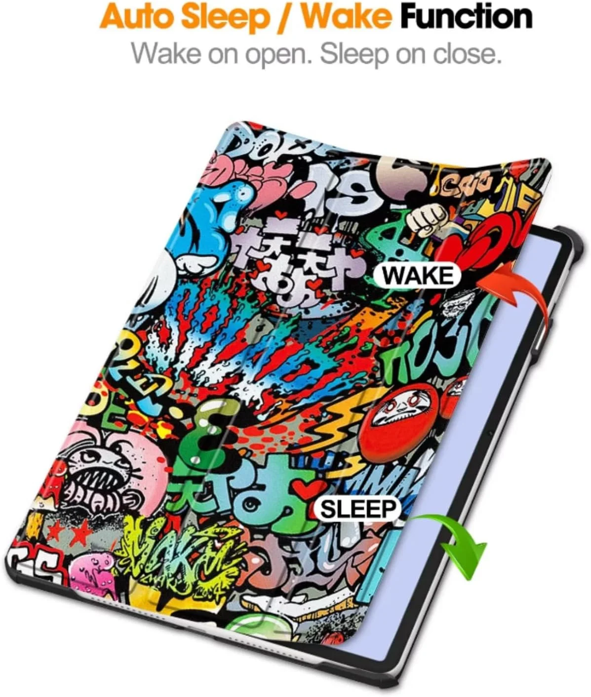 کیف محافظ تاشو هوشمند Skeido مناسب برای تبلت هواوی MatePad 11.5S مدل DMG-W00 2024 با عملکرد بیدار/خواب خودکار (طرح گرافیکی)