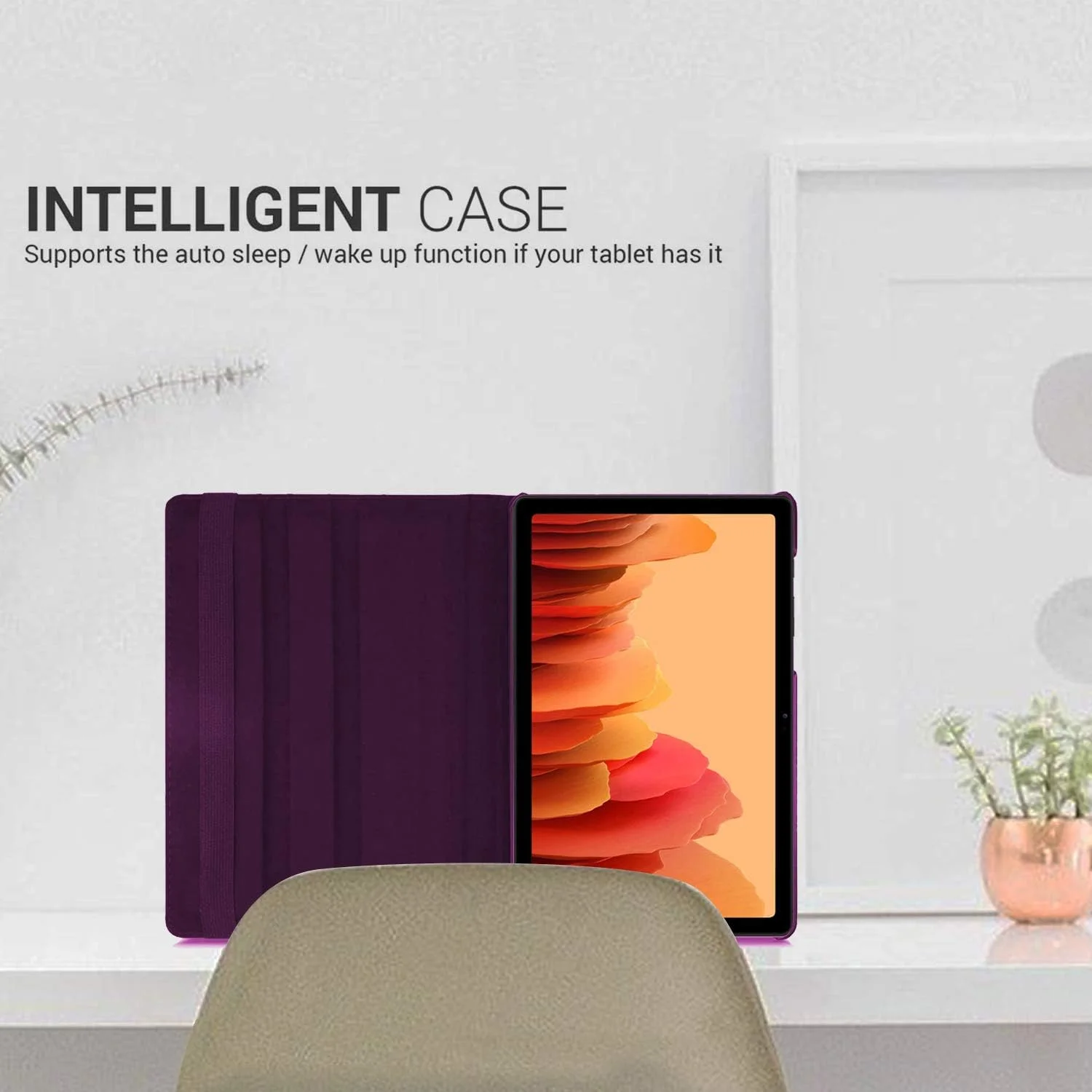 کاور تبلت گلکسی تب A7 مدل 2022/2020، کاور چرمی PU تبلت A7 10.4 اینچی، کاور چرخشی 360 درجه، کاور هوشمند تاشو برای تبلت سامسونگ گلکسی تب A7 10.4 اینچی مدل 2022/2020 - رنگ های متنوع