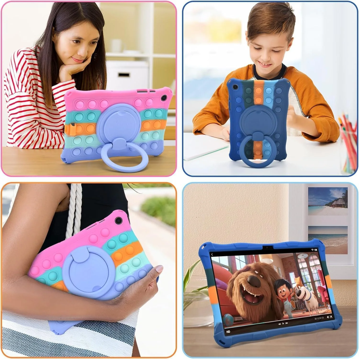 کاور کودکانه تبلت سامسونگ گلکسی تب A9 سایز 8.7 اینچ 2023، دارای دستگیره قابل حمل، کاور سیلیکونی نرم و مقاوم در برابر ضربه با پایه قابل تنظیم مناسب کودکان برای تبلت سامسونگ تب A9 (بنفش) کاور کودکانه تبلت سامسونگ گلکسی تب A9 سایز 8.7 اینچ 2023، دارای دستگیره قابل حمل، کاور سیلیکونی نرم و مقاوم در برابر ضربه با پایه قابل تنظیم مناسب کودکان برای تبلت سامسونگ تب A9 (بنفش)