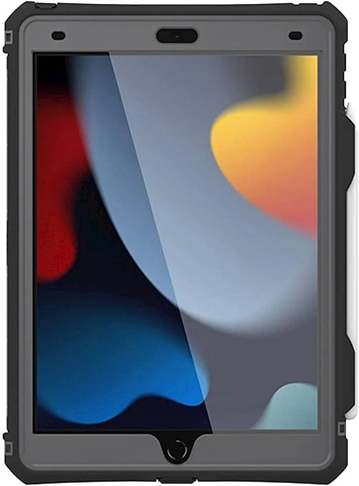 کاور محافظ ضد آب تبلت SaharaCase برای اپل آیپد 10.2 اینچی (نسل نهم 2021) [ضربه گیر ضد ضربه] تست شده سنگین نظامی IP69K مقاوم در برابر آب محافظت ناهموار ضد لغزش - مشکی