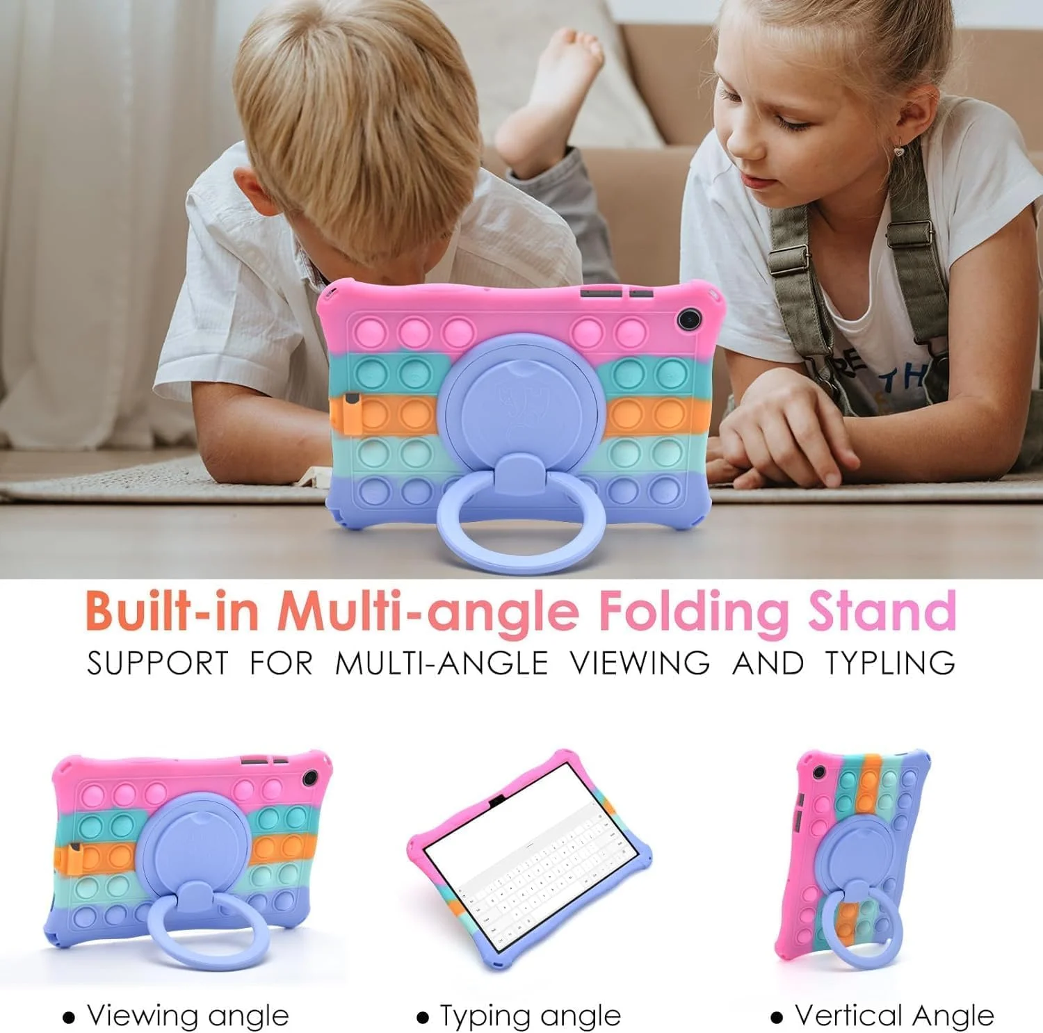کاور کودکانه تبلت سامسونگ گلکسی تب A9 سایز 8.7 اینچ 2023، دارای دستگیره قابل حمل، کاور سیلیکونی نرم و مقاوم در برابر ضربه با پایه قابل تنظیم مناسب کودکان برای تبلت سامسونگ تب A9 (بنفش) کاور کودکانه تبلت سامسونگ گلکسی تب A9 سایز 8.7 اینچ 2023، دارای دستگیره قابل حمل، کاور سیلیکونی نرم و مقاوم در برابر ضربه با پایه قابل تنظیم مناسب کودکان برای تبلت سامسونگ تب A9 (بنفش)