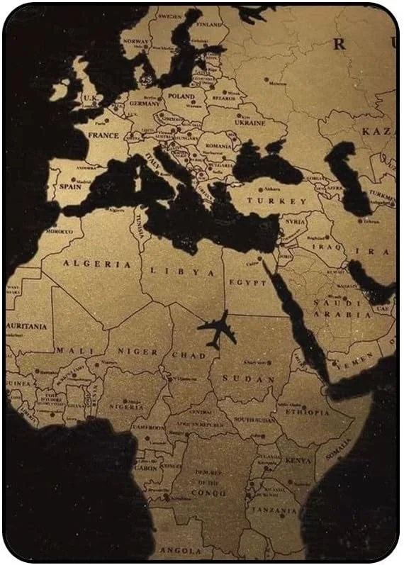 کاور محافظ آیپد 2/3/4 اپل با طرح نقشه طلایی مدل AAIPAD234N349