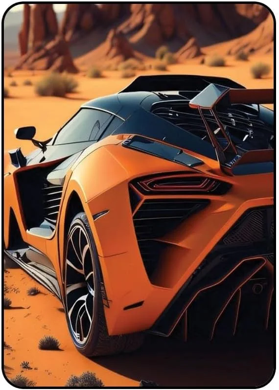 کاور محافظ آیپد 2/3/4 با طرح نارنجی ماشین مدل AAIPAD234N667