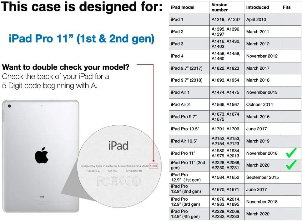 کیف مدادی اوریگامی Pipetto طراحی شده برای کاور/کیف آیپد پرو 11 اینچی اپل (2020) با پایه 5 در 1 | ضربه گیر TPU مقاوم در برابر ضربه | سازگار با همگام سازی و شارژ Apple Pencil 2 - مشکی