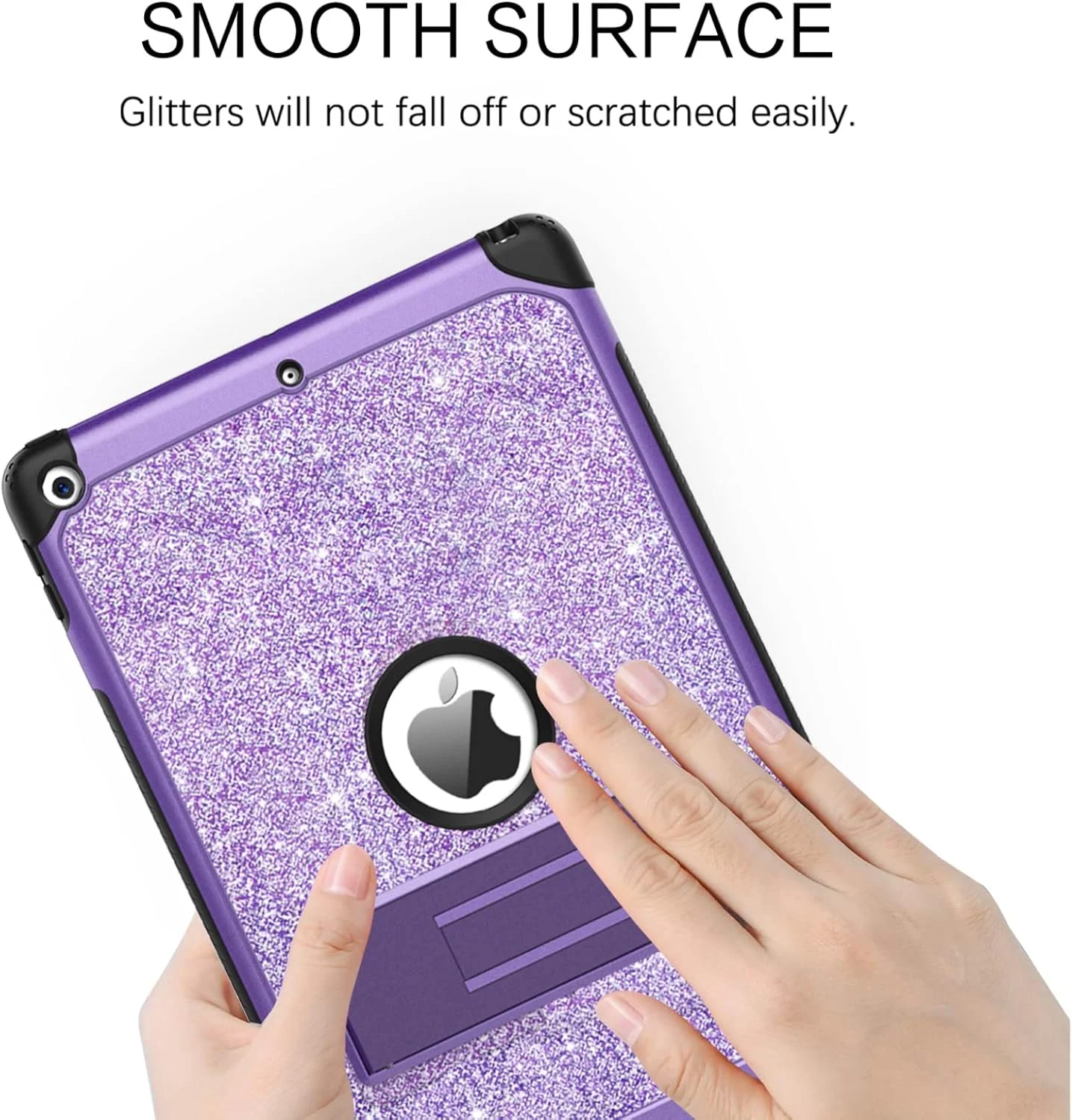 کیف محافظ تبلت YINLAI مناسب برای آیپد نسل 6 و 5، آیپد 9.7 اینچی 2018/2017، آیپد پرو 9.7، آیپد ایر 2، طرح اکلیلی زنانه، سه لایه، دارای استند و ضد ضربه مدل A1893/A1954/A1822/A1823، بنفش