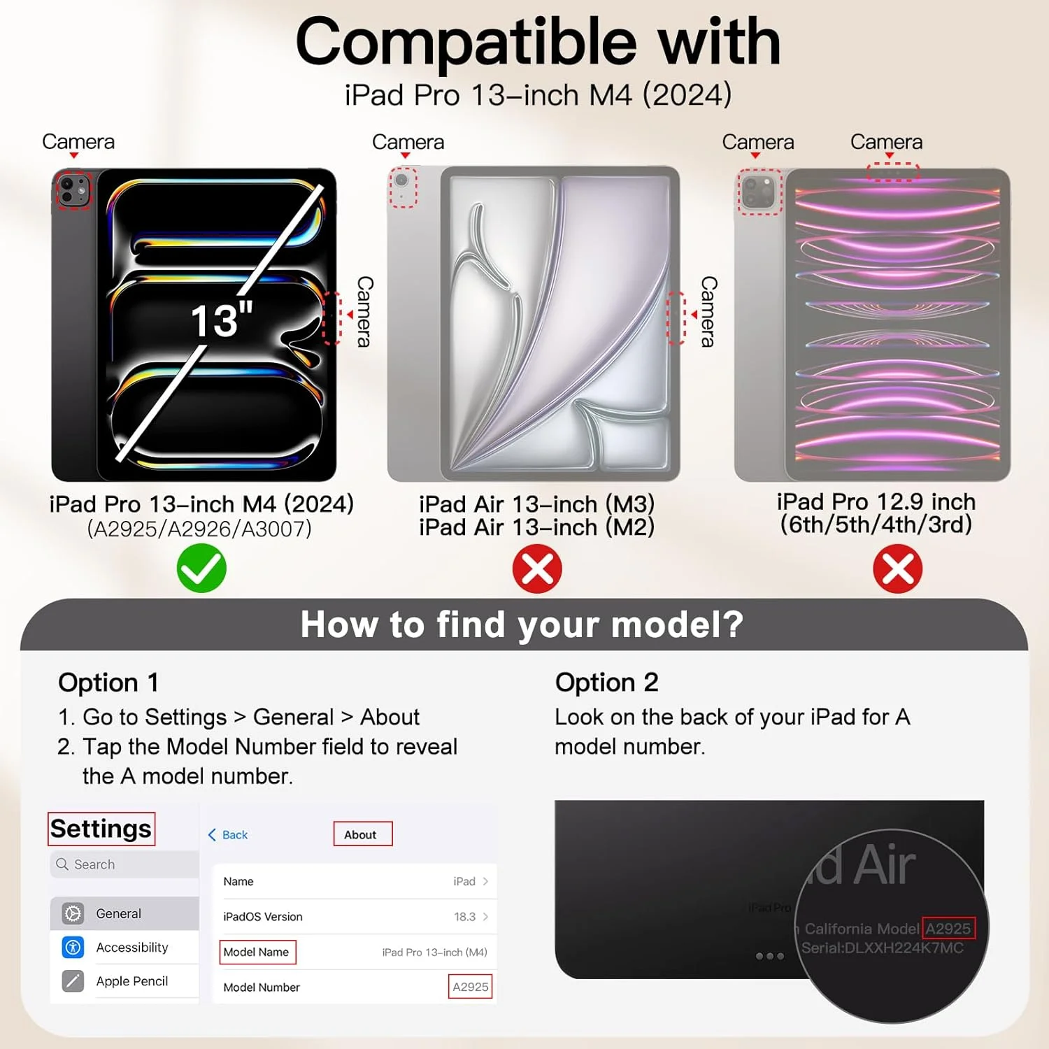 کیف آهنربایی JETech برای آیپد پرو ۱۳ اینچی M4 (۲۰۲۴)، پشتیبانی از Pencil Pro و Pencil (USB-C)، آهنربای قدرتمند، کاور تبلت سه تایی باریک با قابلیت بیدار/خواب خودکار (مشکی)