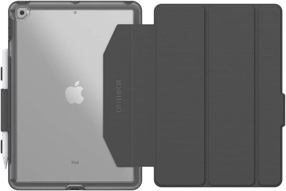 کیف محافظ تبلت OtterBox UnlimitED Folio مناسب برای آیپد 10.2 اینچی (نسل 7/8/9)، ضد ضربه، کیف محافظ Folio با محافظ صفحه نمایش داخلی، تست شده مطابق با استاندارد نظامی، خاکستری، بسته بندی غیر خرده فروشی