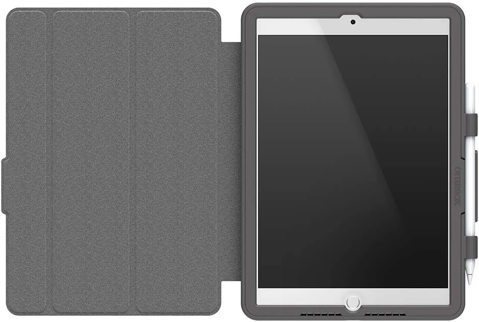 کیف محافظ تبلت OtterBox UnlimitED Folio مناسب برای آیپد 10.2 اینچی (نسل 7/8/9)، ضد ضربه، کیف محافظ Folio با محافظ صفحه نمایش داخلی، تست شده مطابق با استاندارد نظامی، خاکستری، بسته بندی غیر خرده فروشی