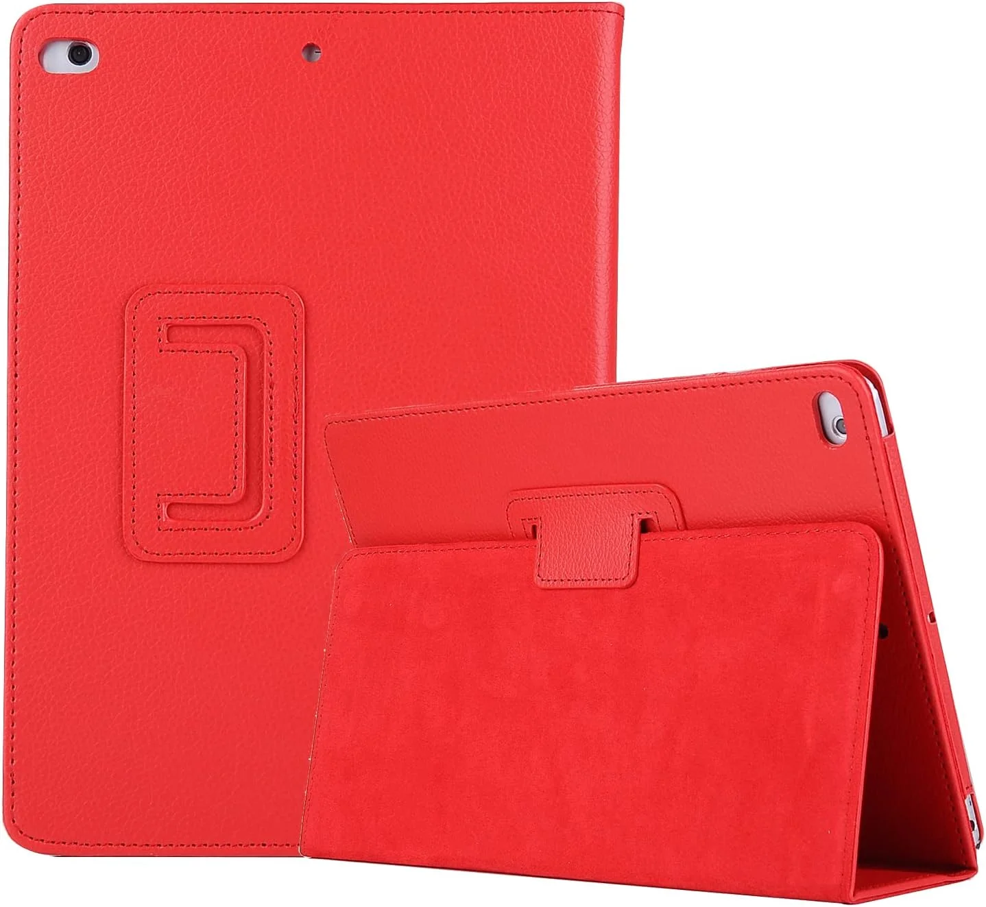 Chstls Case for iPad 9.7" 6th Gen 2018 / 5th Gen 2017, iPad Pro 9.7, Slim PU Leather Smart Flip Stand Protection Cover with Pencil Holder and Auto Wake/Sleep for Apple iPad 9.7 Inch Tablet - Red