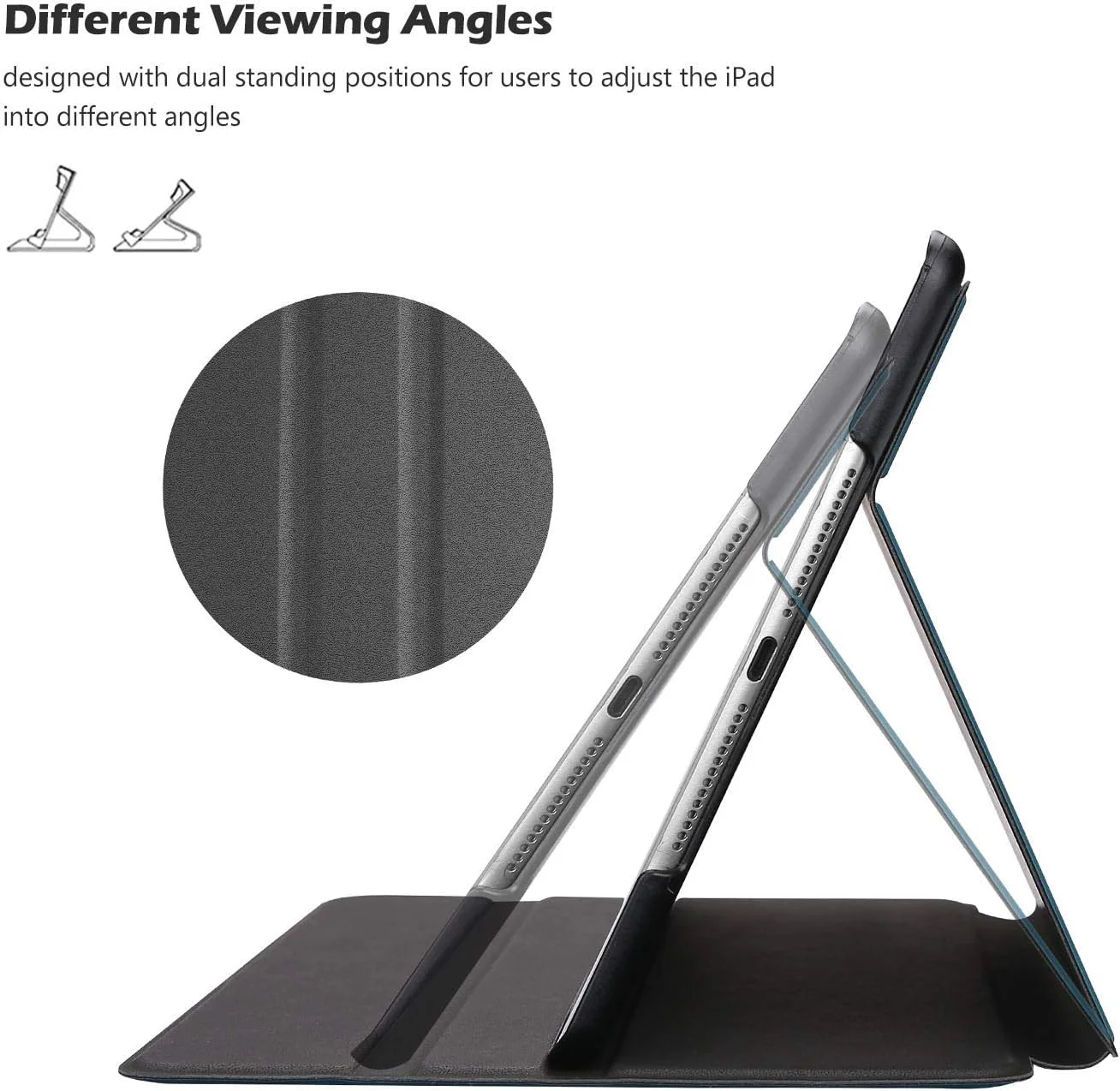 کاور محافظ تبلت پروکیس آیپد 9.7 اینچ (مدل های قدیمی 2018 و 2017) / آیپد ایر 2 / آیپد ایر، کاور هوشمند باریک و محافظ استند دار برای آیپد 9.7 اینچی نسل 5/6، مناسب برای آیپد ایر 2 / آیپد ایر - آبی فیروزه ای