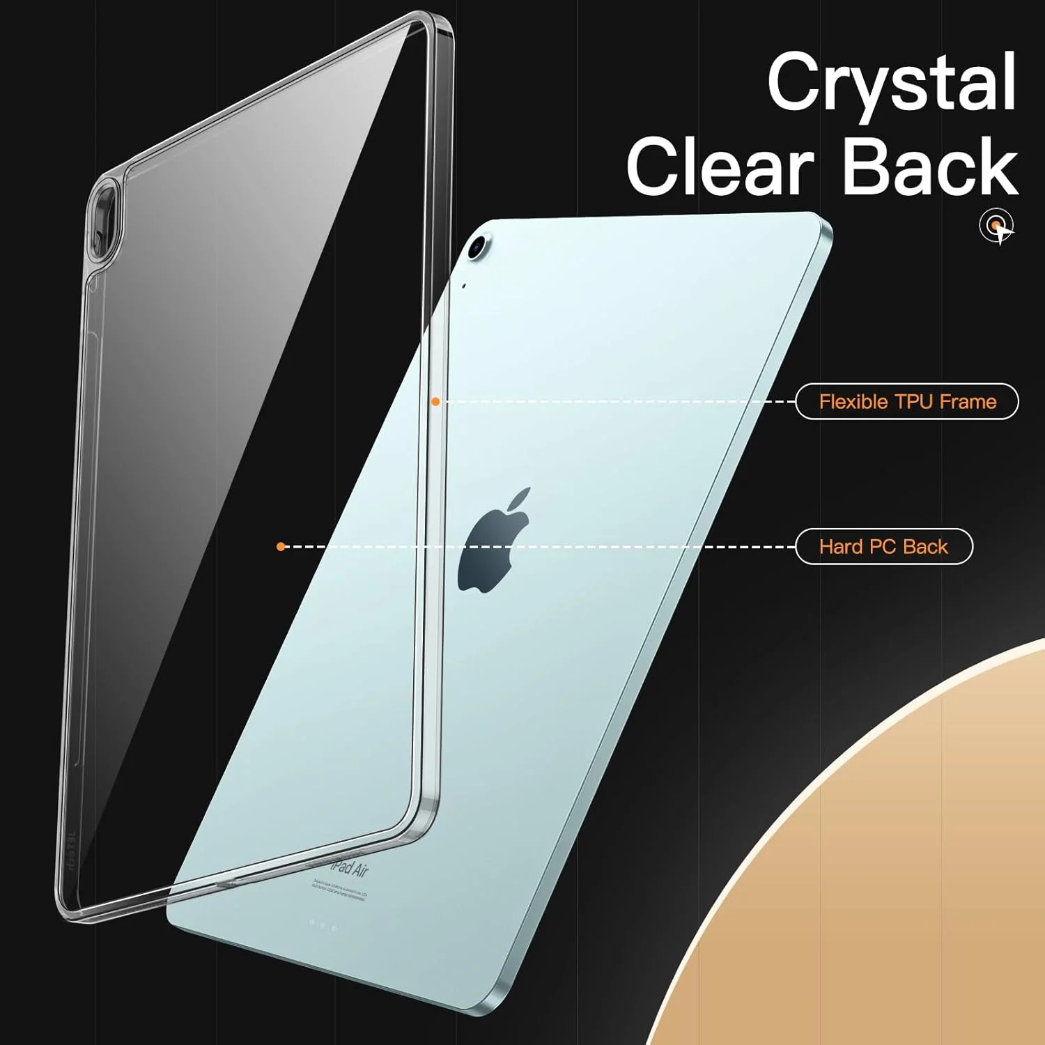 کاور شفاف JETech برای آیپد ایر ۱۳ اینچی M3/M2 (۲۰۲۵/۲۰۲۴)، کاور پشتی تبلت باریک و ضد ضربه شفاف و ضد زردی با پشت PC سخت و سپر TPU نرم کاور شفاف JETech برای آیپد ایر ۱۳ اینچی M3/M2 (۲۰۲۵/۲۰۲۴)، کاور پشتی تبلت باریک و ضد ضربه شفاف و ضد زردی با پشت PC سخت و سپر TPU نرم