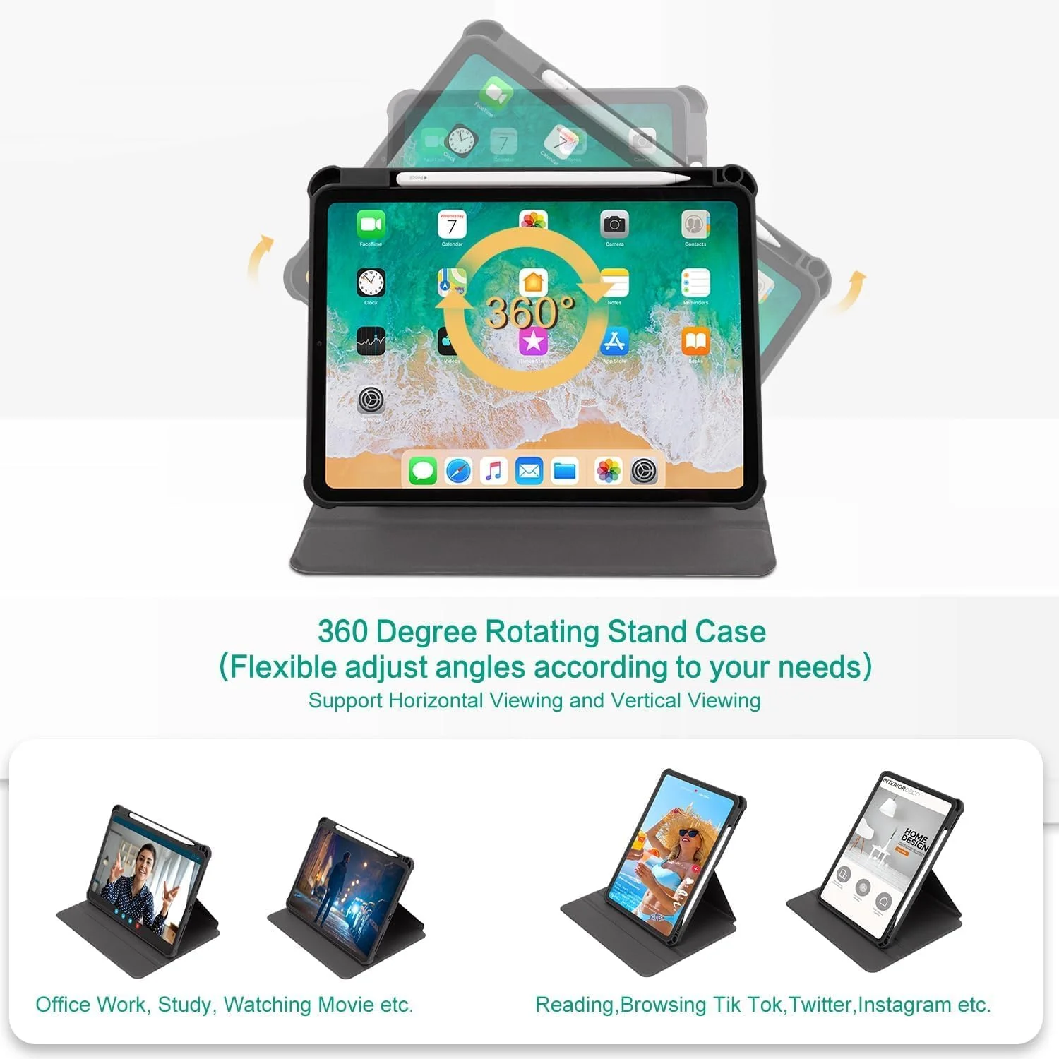 کیف چرخشی آیپد (A16) نسل 11/10 اینچ 10.9 اینچی 2025/2022، روکش پشتی TPU نرم، مقاوم در برابر ضربه، دارای جای مدادی داخلی، استند قابل تنظیم با قابلیت بیدار/خواب خودکار، طرح توپ فوتبال کیف چرخشی آیپد (A16) نسل 11/10 اینچ 10.9 اینچی 2025/2022، روکش پشتی TPU نرم، مقاوم در برابر ضربه، دارای جای مدادی داخلی، استند قابل تنظیم با قابلیت بیدار/خواب خودکار، طرح توپ فوتبال