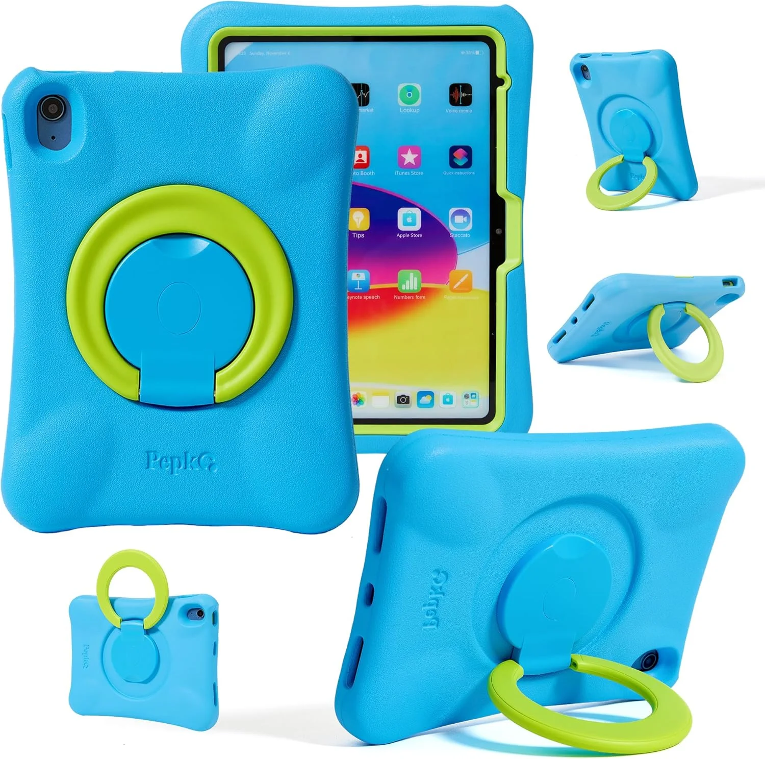 کاور ضد ضربه NLR Fun Kids مناسب برای آیپد، کاور محافظ برای آیپد 11 اینچی A16 (2025) / آیپد 10.9 اینچی نسل 10 (2022)، کاور محافظ سبک وزن تمام بدنه با دسته/پایه تاشو (آبی+سبز) کاور ضد ضربه NLR Fun Kids مناسب برای آیپد، کاور محافظ برای آیپد 11 اینچی A16 (2025) / آیپد 10.9 اینچی نسل 10 (2022)، کاور محافظ سبک وزن تمام بدنه با دسته/پایه تاشو (آبی+سبز)