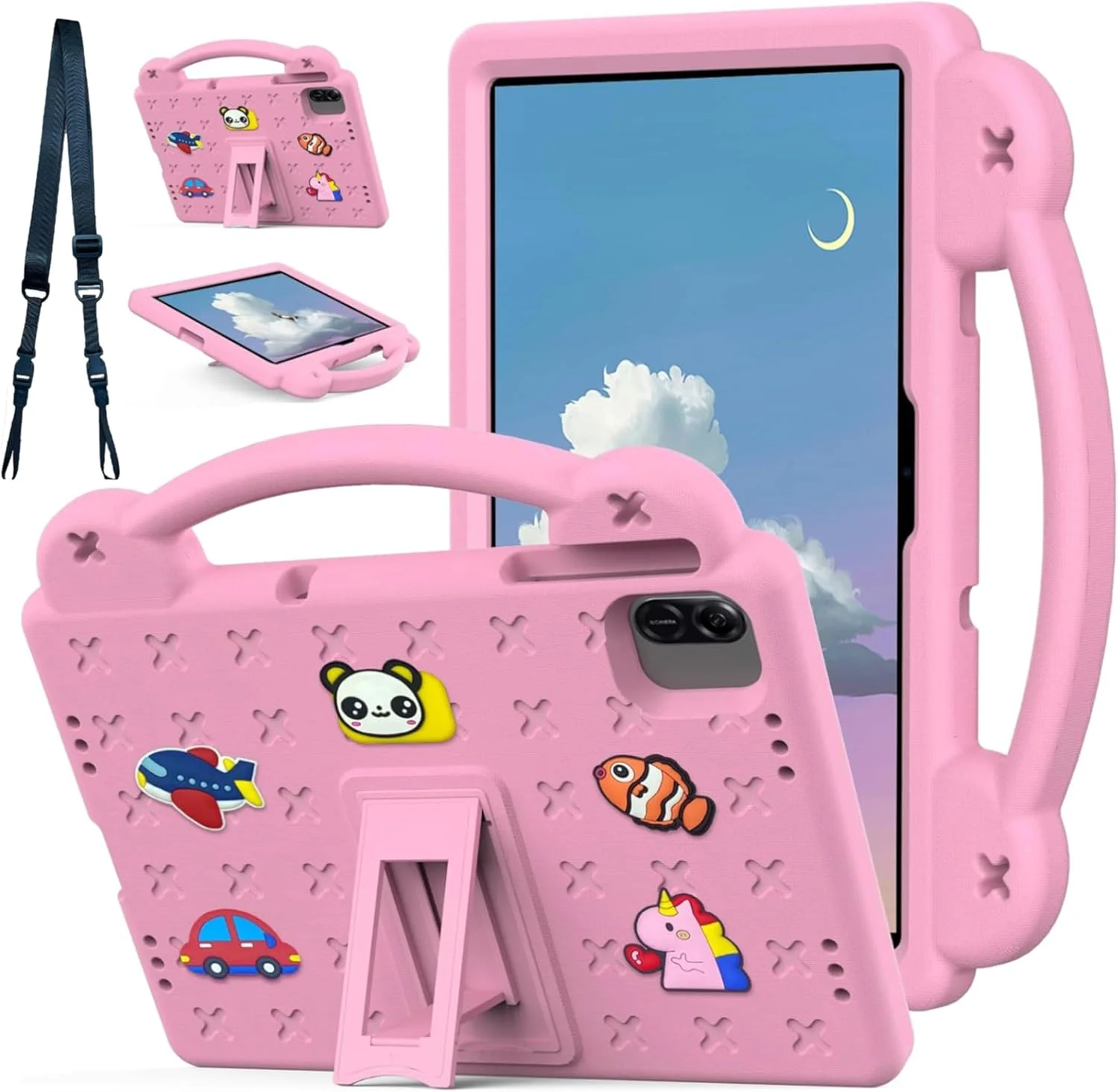 کیف محافظ کودکانه Vurtboly سازگار با Huawei MatePad SE 11" 2024، کاور محافظ کامل بدنه بامزه با پایه دسته، سبک و مقاوم در برابر ضربه با بند شانه و پایه برای Huawei MatePad SE 11" (صورتی) کیف محافظ کودکانه Vurtboly سازگار با Huawei MatePad SE 11" 2024، کاور محافظ کامل بدنه بامزه با پایه دسته، سبک و مقاوم در برابر ضربه با بند شانه و پایه برای Huawei MatePad SE 11" (صورتی)