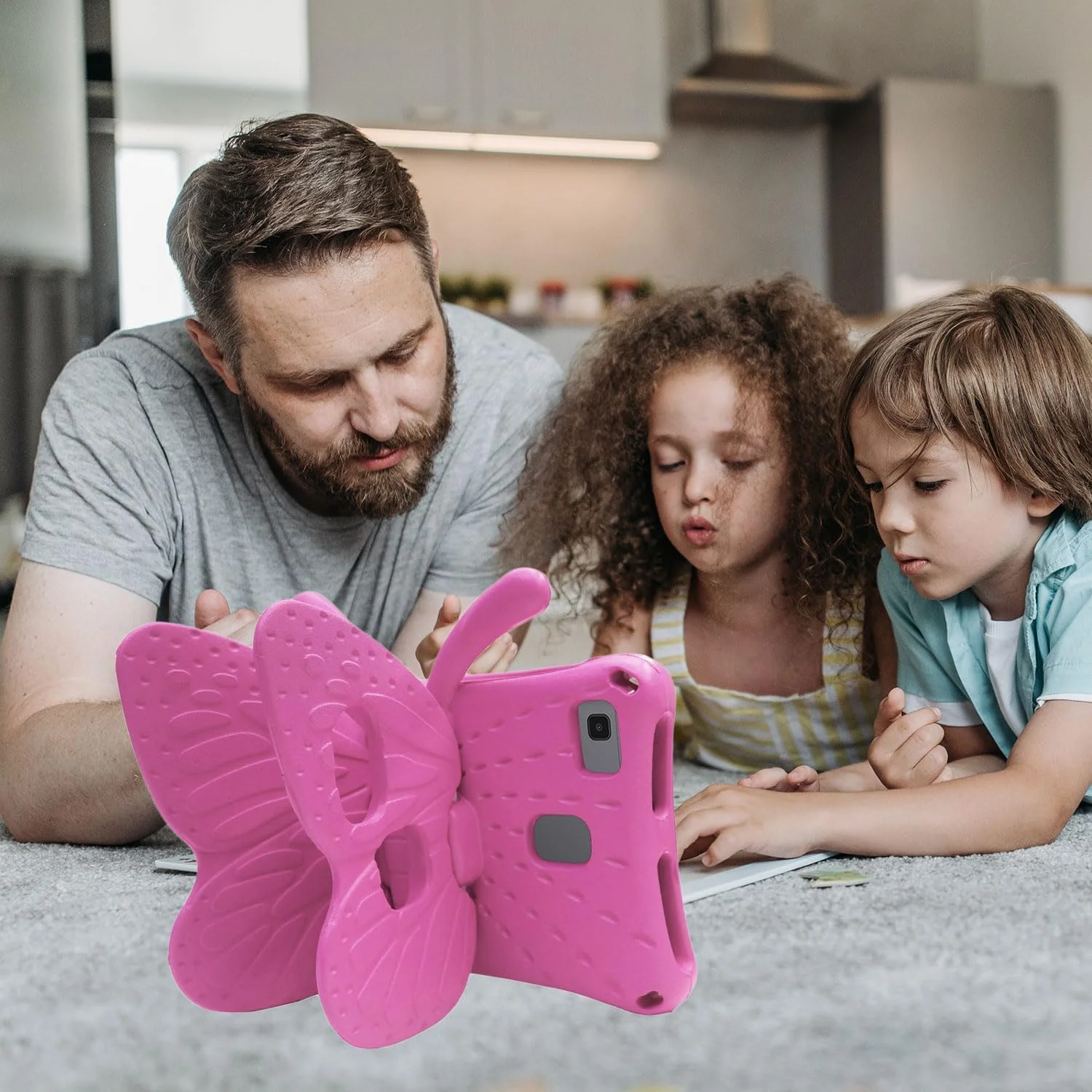 کیف تبلت کودکانه AWH Tading مناسب برای سامسونگ گلکسی تب A7 لایت، کاور محافظ استند سبک وزن و ضد ضربه برای تبلت 8.7 اینچی سامسونگ گلکسی تب A7 لایت 2021 (SM-T225/T220)، طرح پروانه زیبا - صورتی جیغ کیف تبلت کودکانه AWH Tading مناسب برای سامسونگ گلکسی تب A7 لایت، کاور محافظ استند سبک وزن و ضد ضربه برای تبلت 8.7 اینچی سامسونگ گلکسی تب A7 لایت 2021 (SM-T225/T220)، طرح پروانه زیبا - صورتی جیغ