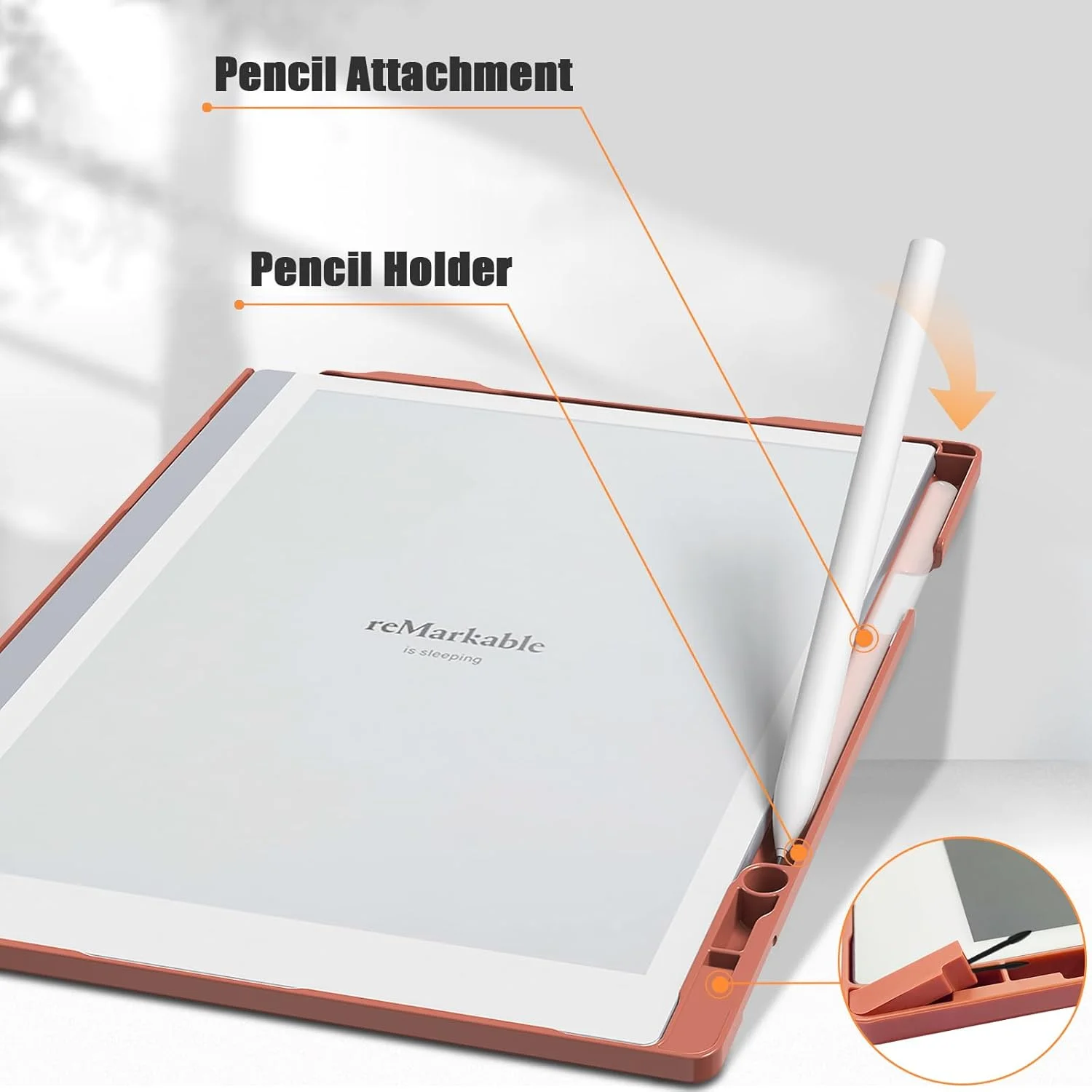 کیف محافظ تبلت ریمارکبل 2 E NET-CASE، طراحی باریک و سبک، کاور کاغذ دیجیتال ریمارکبل 2 به همراه جای قلم