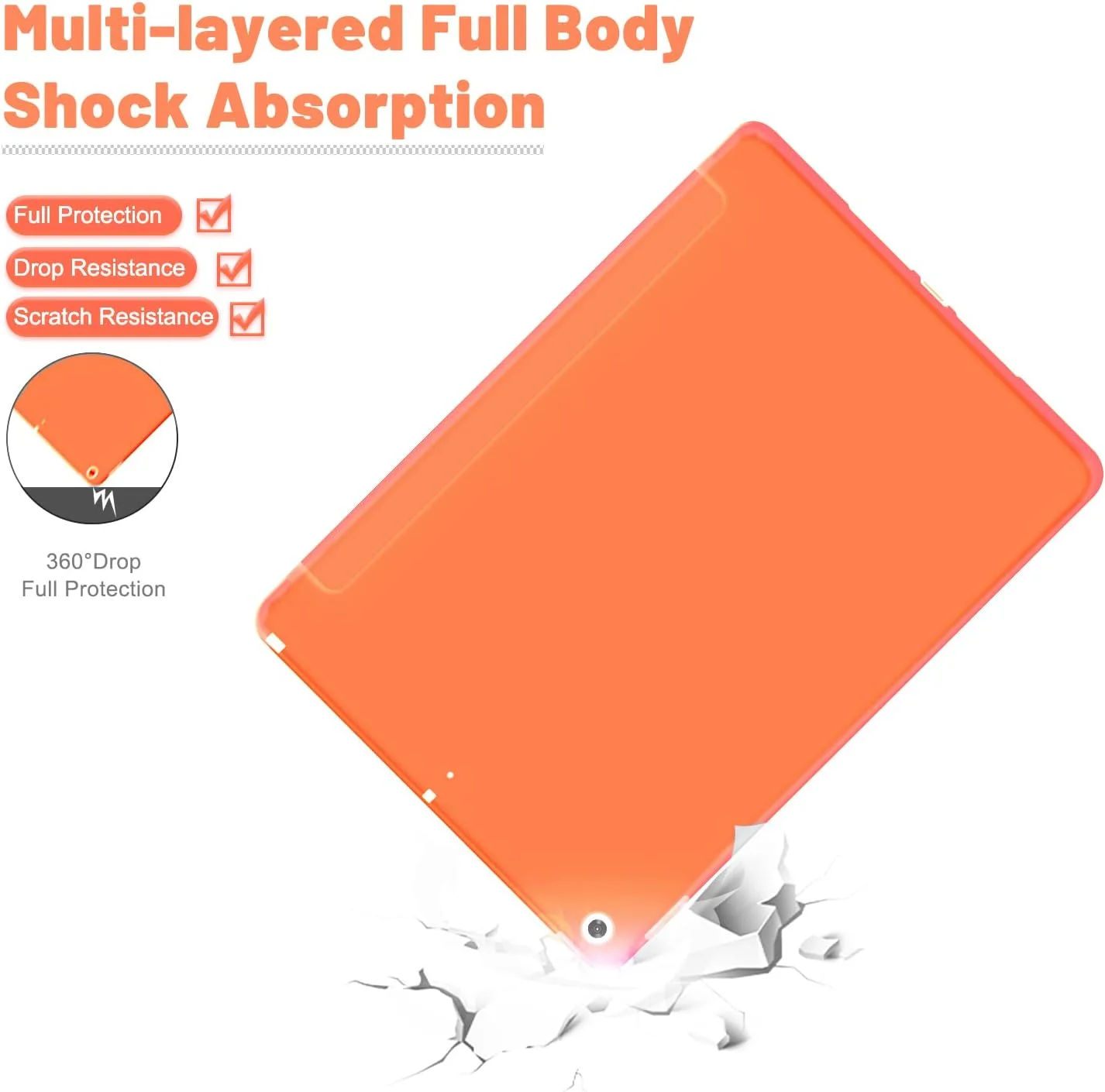 کیف آیپد 10.2 اینچی FANSONG، کیف چرمی PU برای نسل 9، 8 و 7، دارای بند دستی، پایه چند زاویه ای، قابلیت بیدار شدن/خواب خودکار هوشمند، به همراه جای قلم برای تبلت های اپل آیپد 9 2021، 8 2020، 7 2019 (نارنجی) کیف آیپد 10.2 اینچی FANSONG، کیف چرمی PU برای نسل 9، 8 و 7، دارای بند دستی، پایه چند زاویه ای، قابلیت بیدار شدن/خواب خودکار هوشمند، به همراه جای قلم برای تبلت های اپل آیپد 9 2021، 8 2020، 7 2019 (نارنجی)