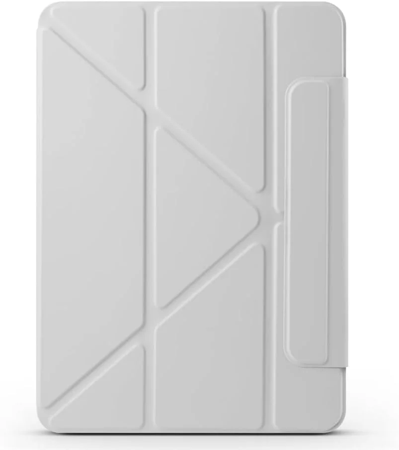 کیف تبلت مغناطیسی جداشدنی برای OnePlus Pad 3 سایز ۱۳.۲ اینچ ۲۰۲۵، پایه تاشو افقی/عمودی، بست مغناطیسی، باریک (خاکستری)