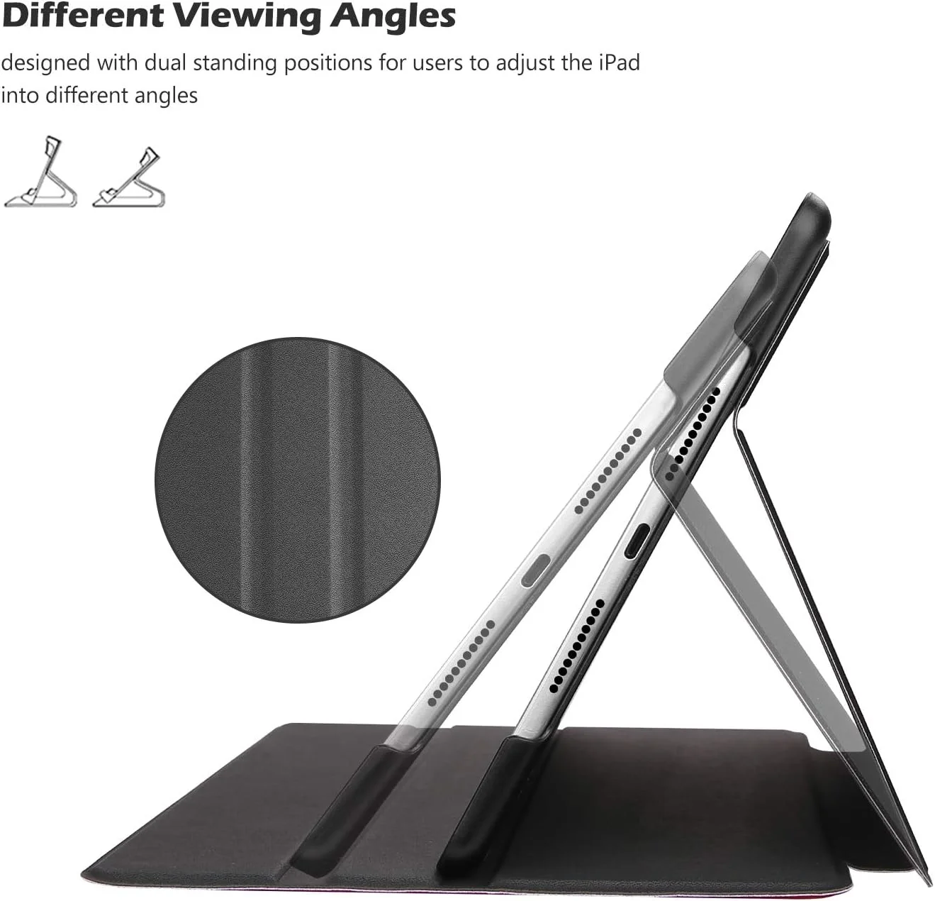 کیف محافظ باریک ProCase برای آیپد ایر 3 10.5 اینچ 2019 / آیپد پرو 10.5 اینچ 2017، کاور هوشمند تاشو برای آیپد ایر 10.5 اینچ (نسل سوم) 2019 / آیپد پرو 10.5 اینچ 2017 - مشکی