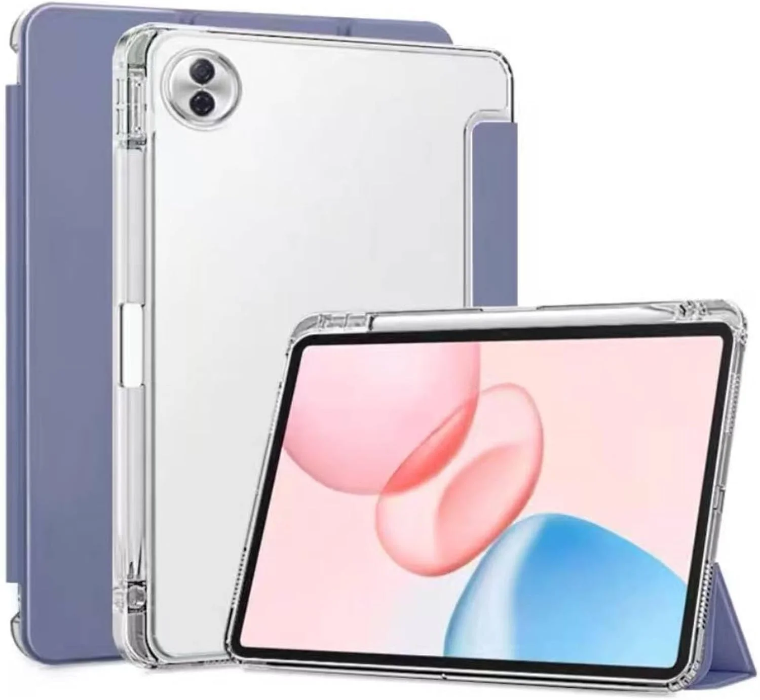 کاور Vurtboly سازگار با تبلت آنر پد 10 مدل 12.1 اینچ 2025، دارای جای قلم، کاور باریک و سبک TPU ضد ضربه با پشت شفاف محافظ برای آنر پد 10 مدل 12.1 اینچ 2025 (بنفش)