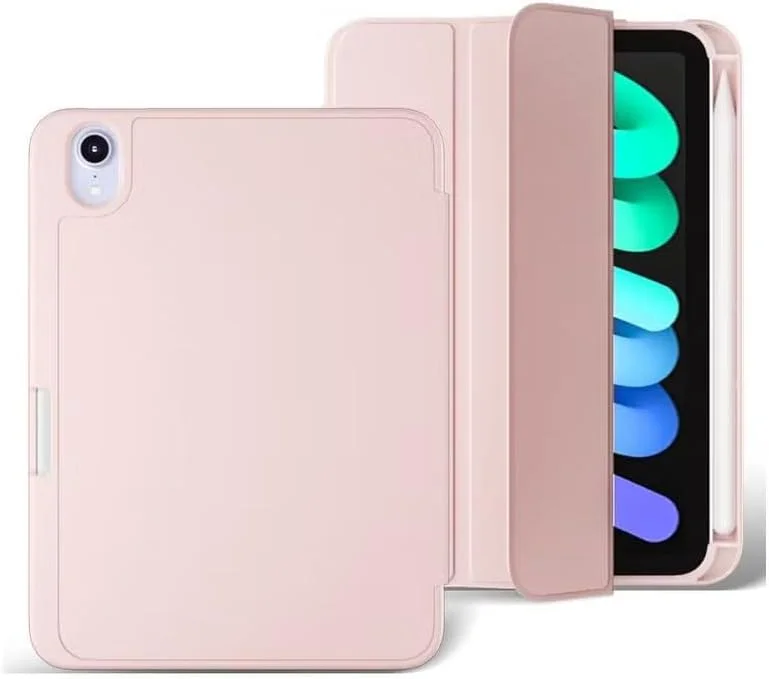 کاور باریک آیپد مینی 6 مدل 8.3 اینچی 2021 E CHOICE با نگهدارنده قلم، کاور تبلت سیلیکونی تاشو هوشمند TPU، سازگار با آیپد مینی 6 (صورتی) کاور باریک آیپد مینی 6 مدل 8.3 اینچی 2021 E CHOICE با نگهدارنده قلم، کاور تبلت سیلیکونی تاشو هوشمند TPU، سازگار با آیپد مینی 6 (صورتی)