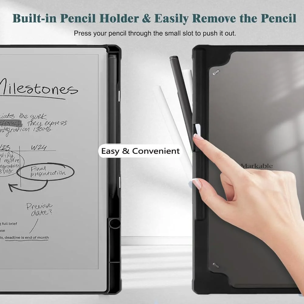 کاور مغناطیسی مقاوم در برابر ضربه Gruattreay سازگار با تبلت Remarkable Paper Pro 11.8 اینچی (مدل 2024) با قابلیت خواب/بیدار شدن خودکار (سبز)