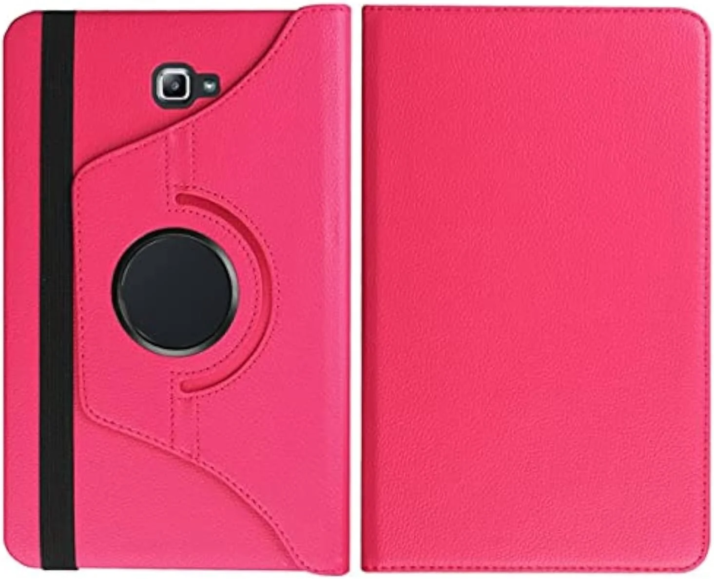 کیف تبلت و کتاب الکترونیکی - کاور هوشمند Tab A 6 2016 T580 T585 برای تبلت سامسونگ Tab A 10.1 2016 T580 T585، قاب محافظ چرمی PU با قابلیت چرخش 360 درجه (رنگ رزگلد، مناسب Tab A 6 10.1 T580)