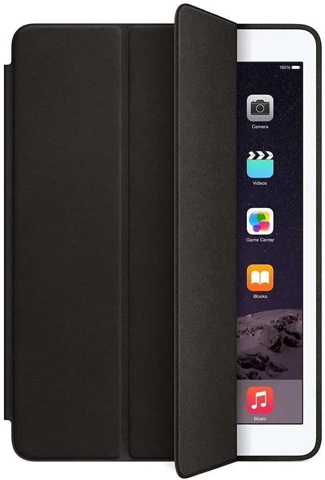 کاور باریک سه لایه سخت پشتی تاشو برای آیپد 9.7 اینچی اپل با صفحه نمایش رتینا نسل 5 و 6 سال 2017/2018 - (مشکی)