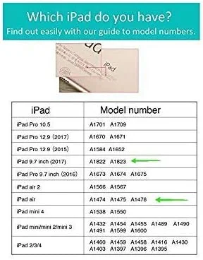 کاور باریک سه لایه سخت پشتی تاشو برای آیپد 9.7 اینچی اپل با صفحه نمایش رتینا نسل 5 و 6 سال 2017/2018 - (مشکی)