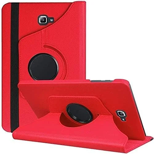 کیف تبلت و کتاب الکترونیکی - کاور هوشمند Tab A 6 2016 T580 T585 برای تبلت سامسونگ Tab A 10.1 2016 T580 T585، قاب محافظ چرمی PU با قابلیت چرخش 360 درجه (رنگ رزگلد، مناسب Tab A 6 10.1 T580)