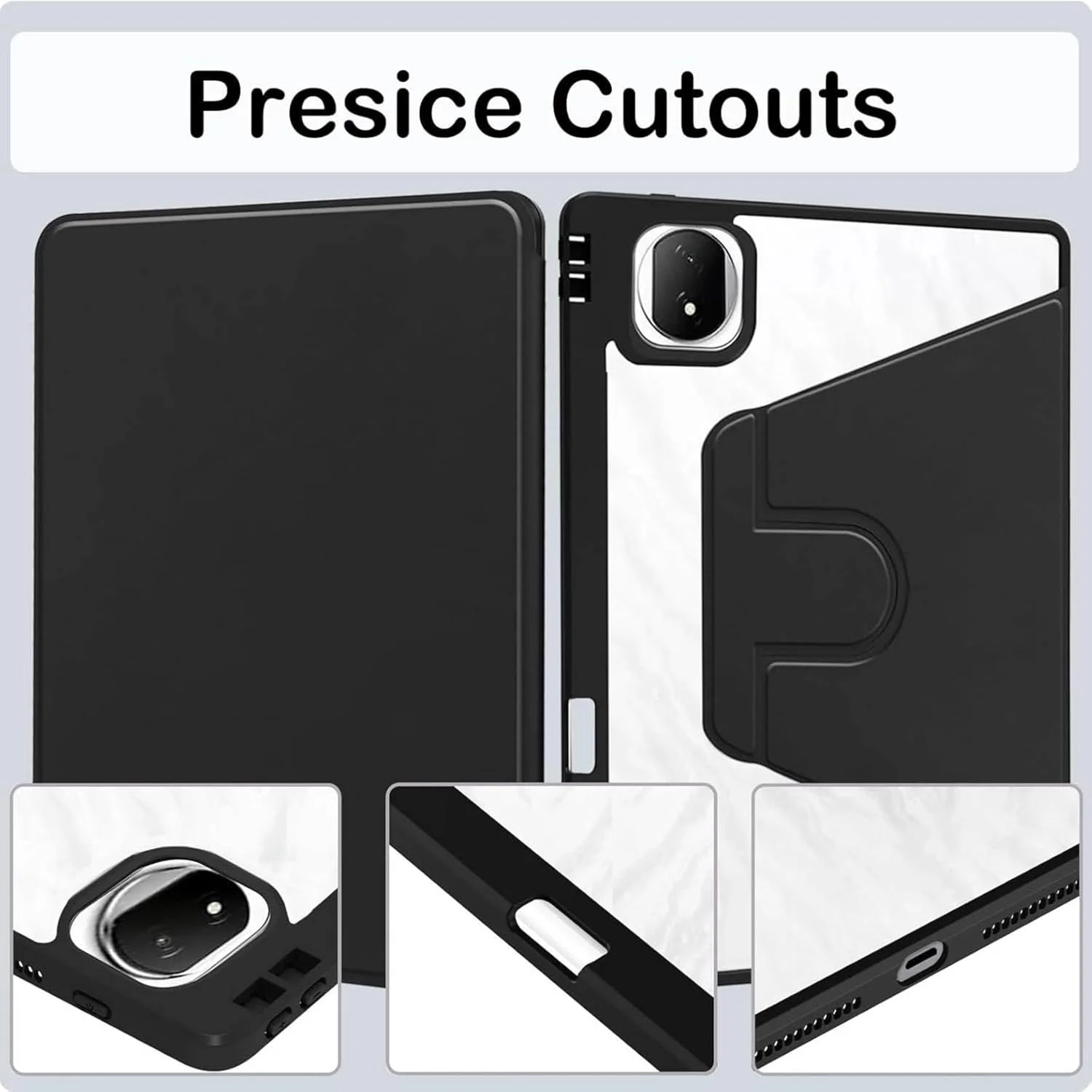 Vurtboly Hybrid Case Compatible with Honor Magic Pad 2 12.3inch 2024 Cover, Clear Acrylic Multi-Angle Hard PC Case with Pen Holder Protective Stand Cover for Honor Magic Pad 2 12.3" 2024